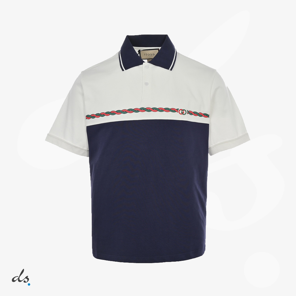 amizing offer Gucci Cotton jersey polo with Interlocking&nbsp;G