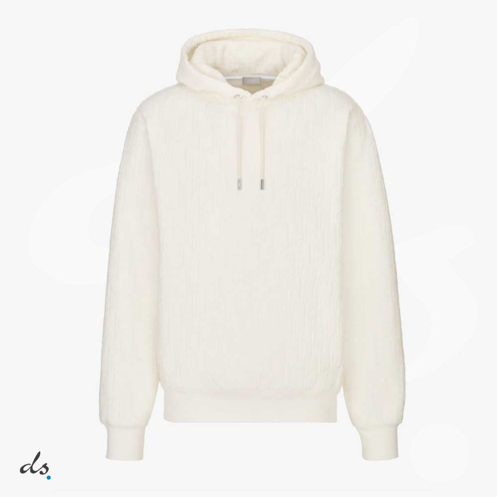 DIOR OBLIQUE HOODED SWEATSHIRT RELAXED FIT WHITE (1)